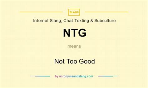 ntg meaning in chat.